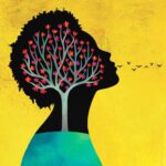 Cover illustration by Anna Godeassi for “The Girl with Words” by Abi Daré, published by Edizioni Nord