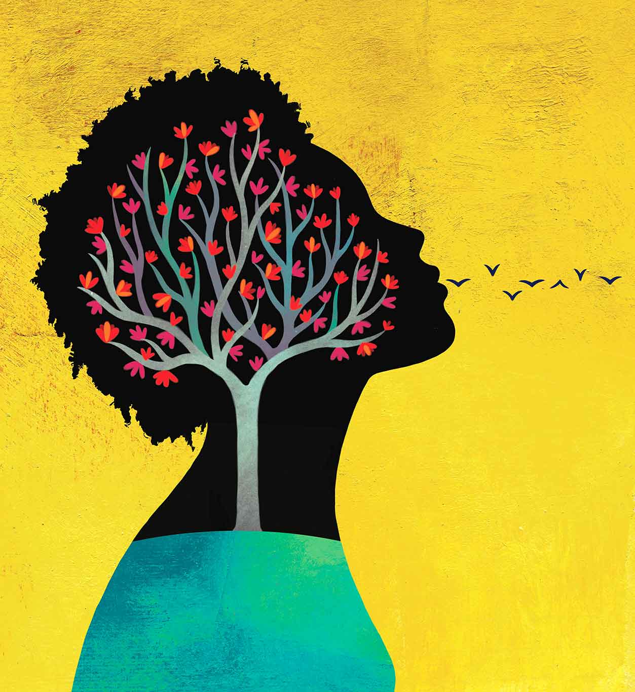 Cover illustration by Anna Godeassi for “The Girl with Words” by Abi Daré, published by Edizioni Nord
