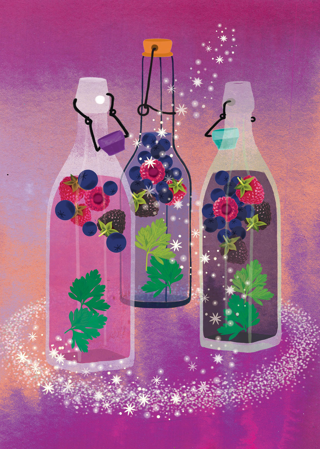 Raspberry and blackberry kombacha-Kombacha alle More e lamponi