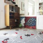 Tappeto Farfalle tecnica Pibiones Samugheo tessitura sarda artigianale