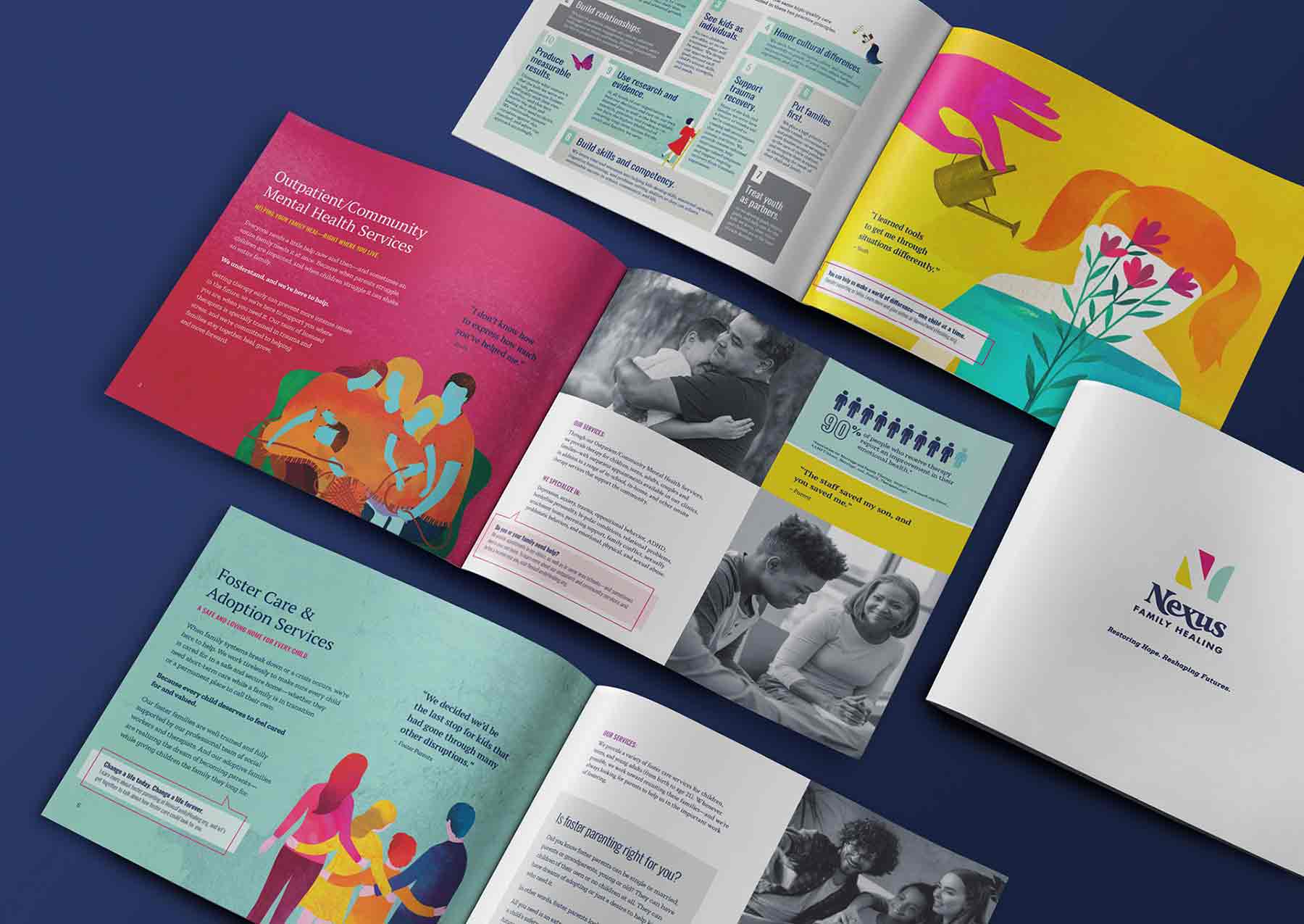 illustrazioni per volantini e materiale promozionale per Nexus
