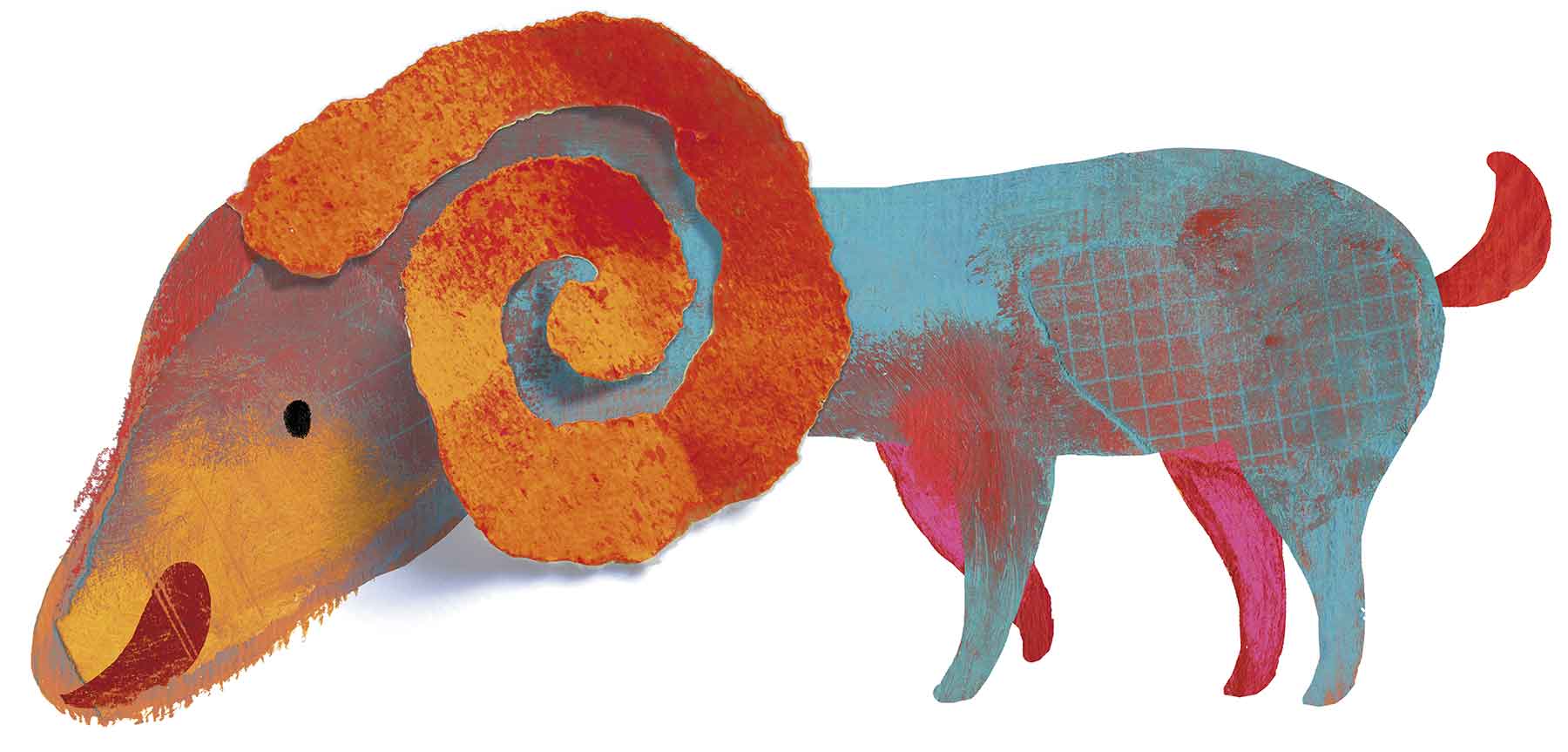 segno zodiacale ariete disegnato da anna godeassi