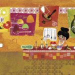 indian food and spices illustration for children