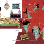 indian dance funny illustration