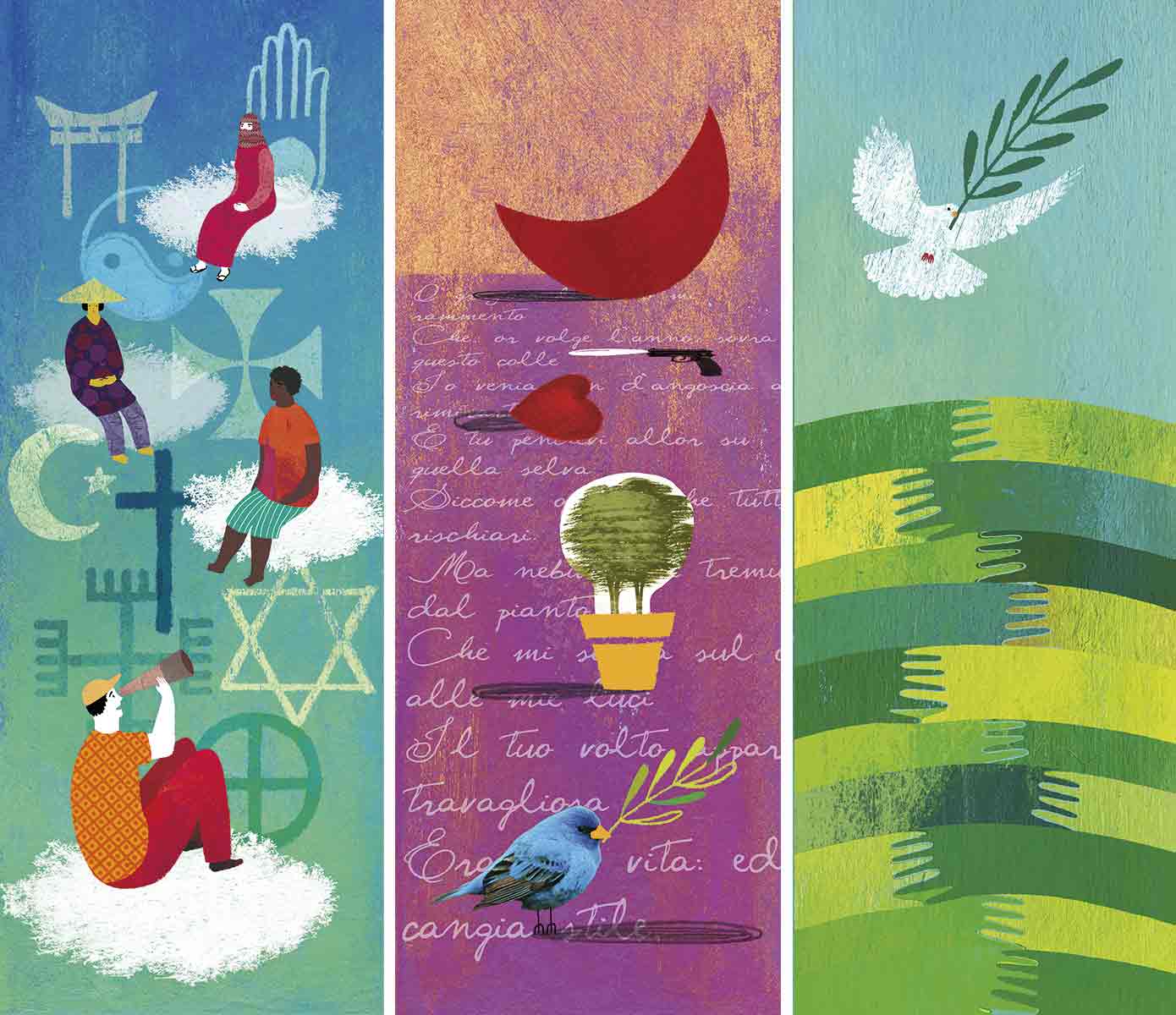 peace and religion,illustration