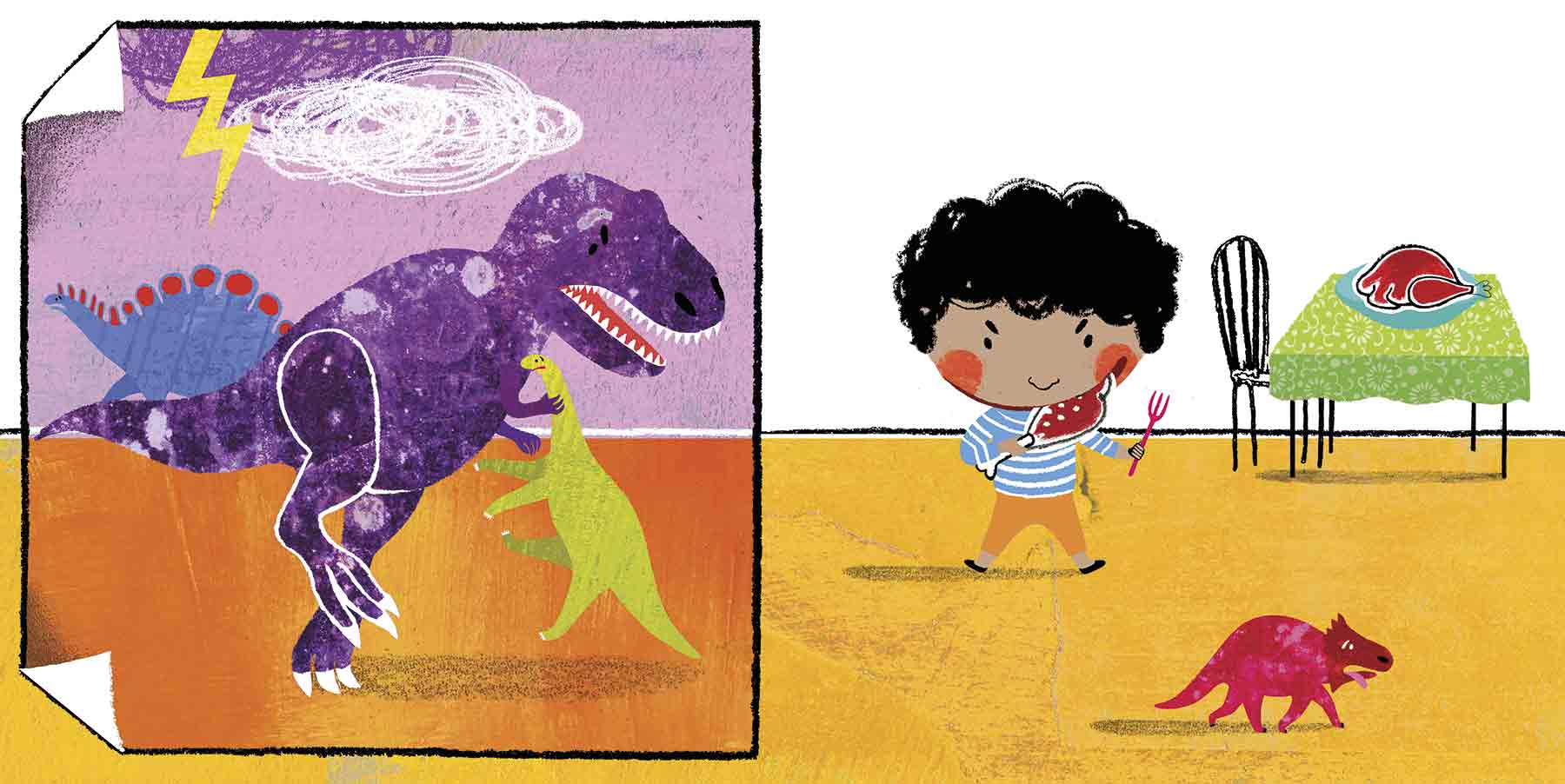 Children’s storybook with dinosaurs designed for toddlers