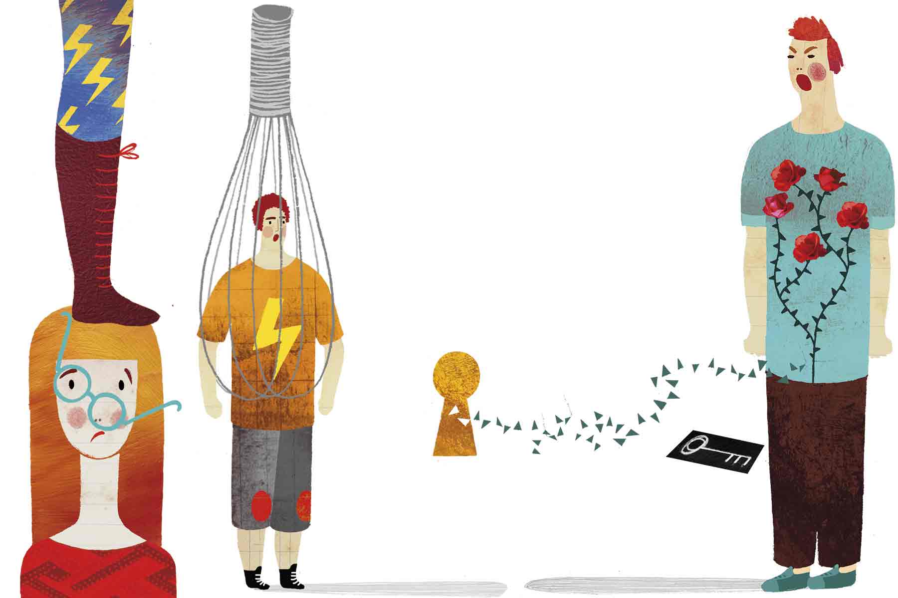 illustration about teenager emotions
