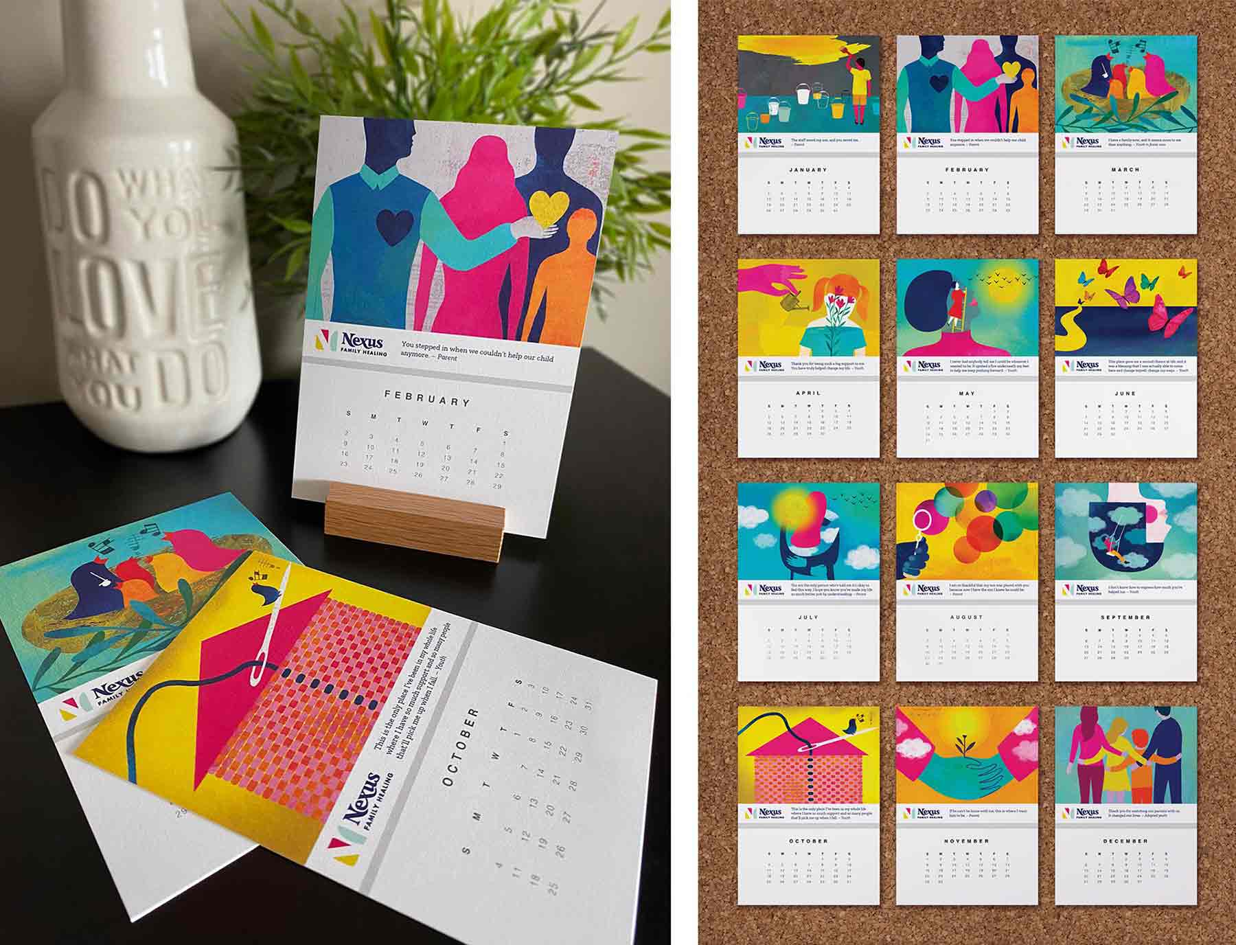 calendario realizzato per Nexus da Anna Godeassi