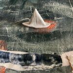 Piatto in ceramica con barca a vela